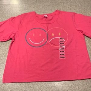 Pink crop T-shirt size medium